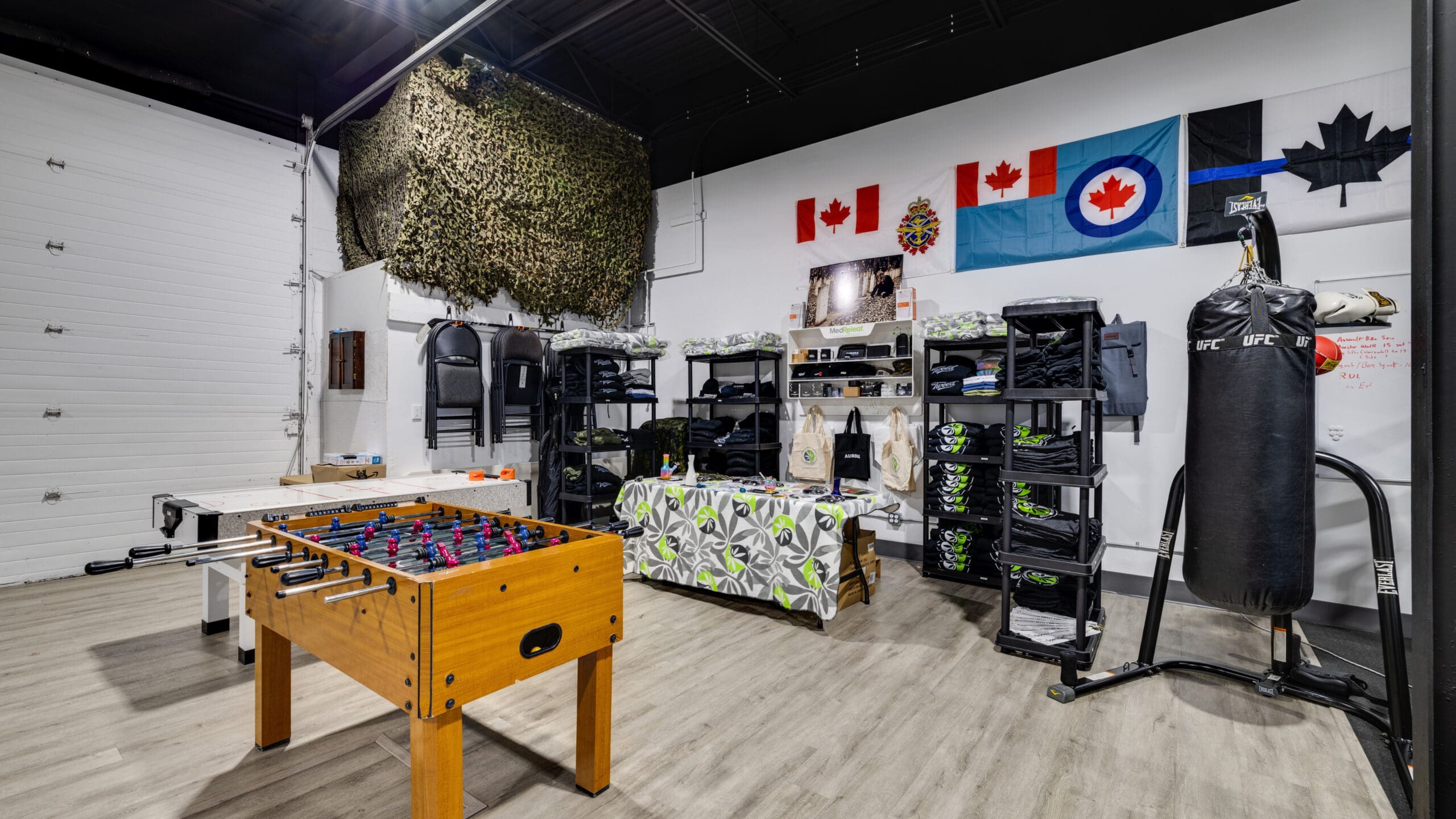 Interior of Canna Connect Edmonton, a community hub supported by All Around Performance’s donations and volunteer work.